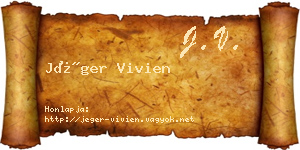 Jéger Vivien névjegykártya